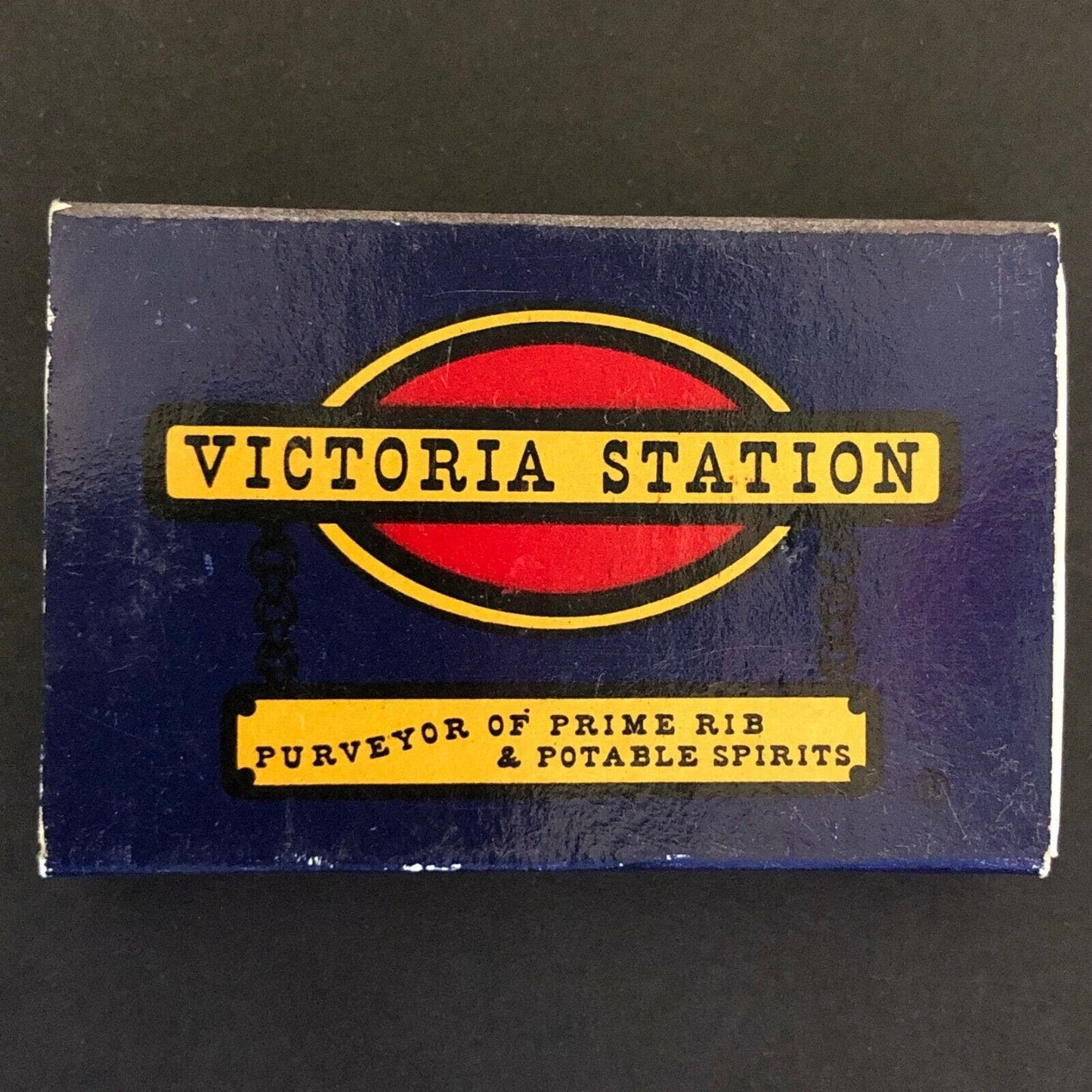 c1990's Vintage Wooden Matchbox / Matchbook "Victoria Station" Many Cities