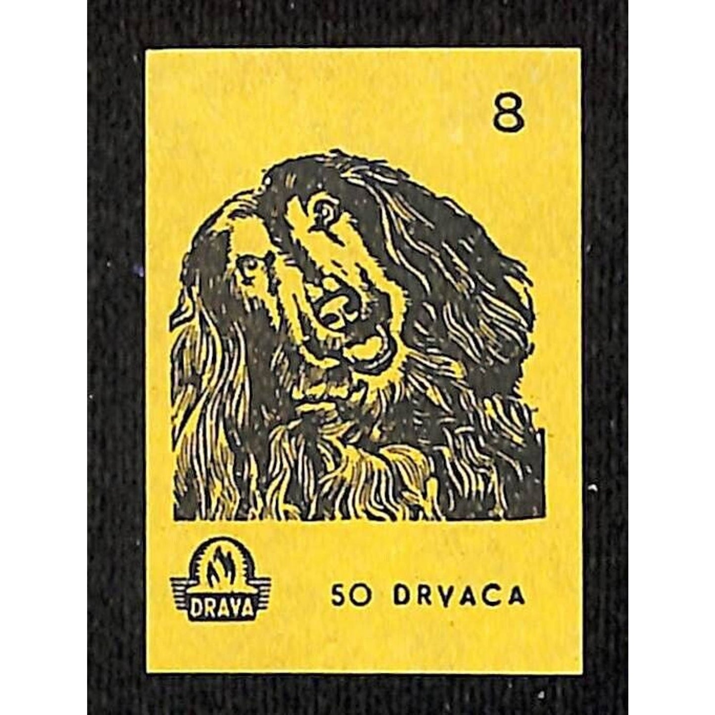 Vintage Yugoslavia Matchbox Label Drvaca Dog Breed Series #8 VGC c1960's