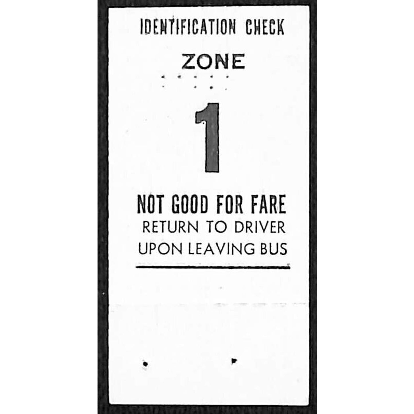 Leyden Motor Coach Zone 1 Elmhurst Bus Fare Seat Check #98675