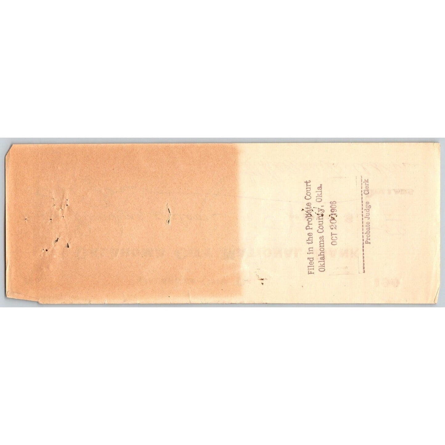 Oklahoma City National Bank Territorial 1906 Check "Ramling Saloon?" - Scarce