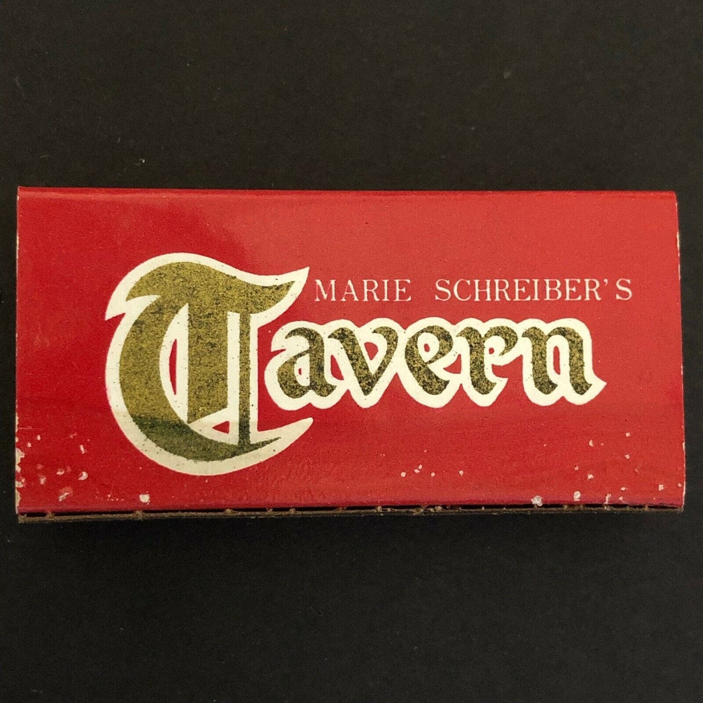 c1960's-70's Wooden Matchbox Matchbook - Marie Schreiber's Tavern Cleveland, OH