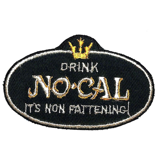 "Drink No-Cal" Non Fattening! Embroidered Soda Patch c1955-65 VGC Scarce