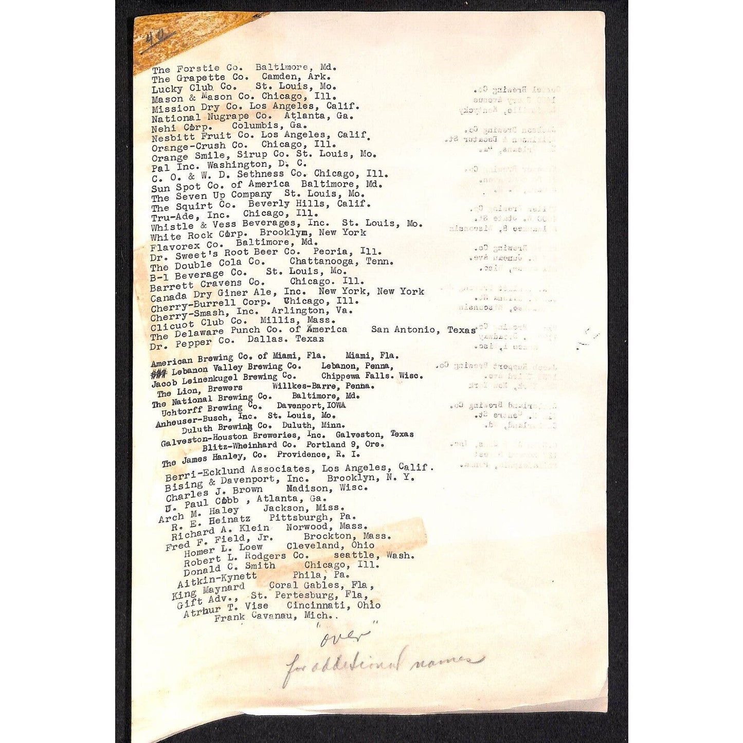 Group of 6 c1945-55 Philadelphia Badge Flyer Letterhead Client List Paper