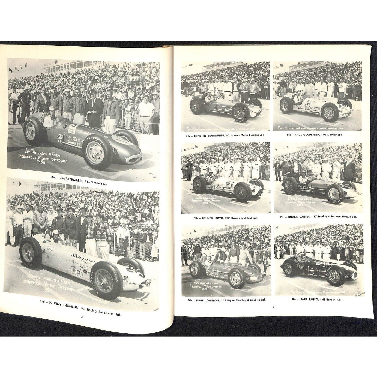 1959 Indy 500 Floyd Clymer's Indianapolis 500 Mile Yearbook IMS 136pp. VGC