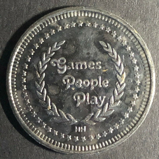 25mm Vintage "Games People Play" Silver Colored Nickel? Token Fauver Coll.
