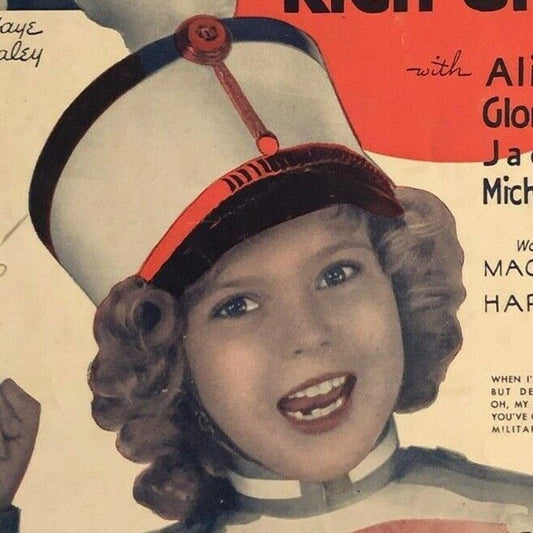 1936 Sheet Music "When I'm With You" from "Poor Little Rich Girl" Shirley Temple