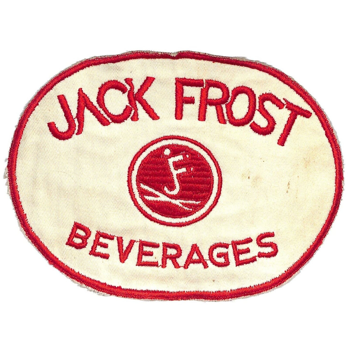 Jack Frost Beverages Embroidered Soda Patch c1940's-50's VGC Very Scarce
