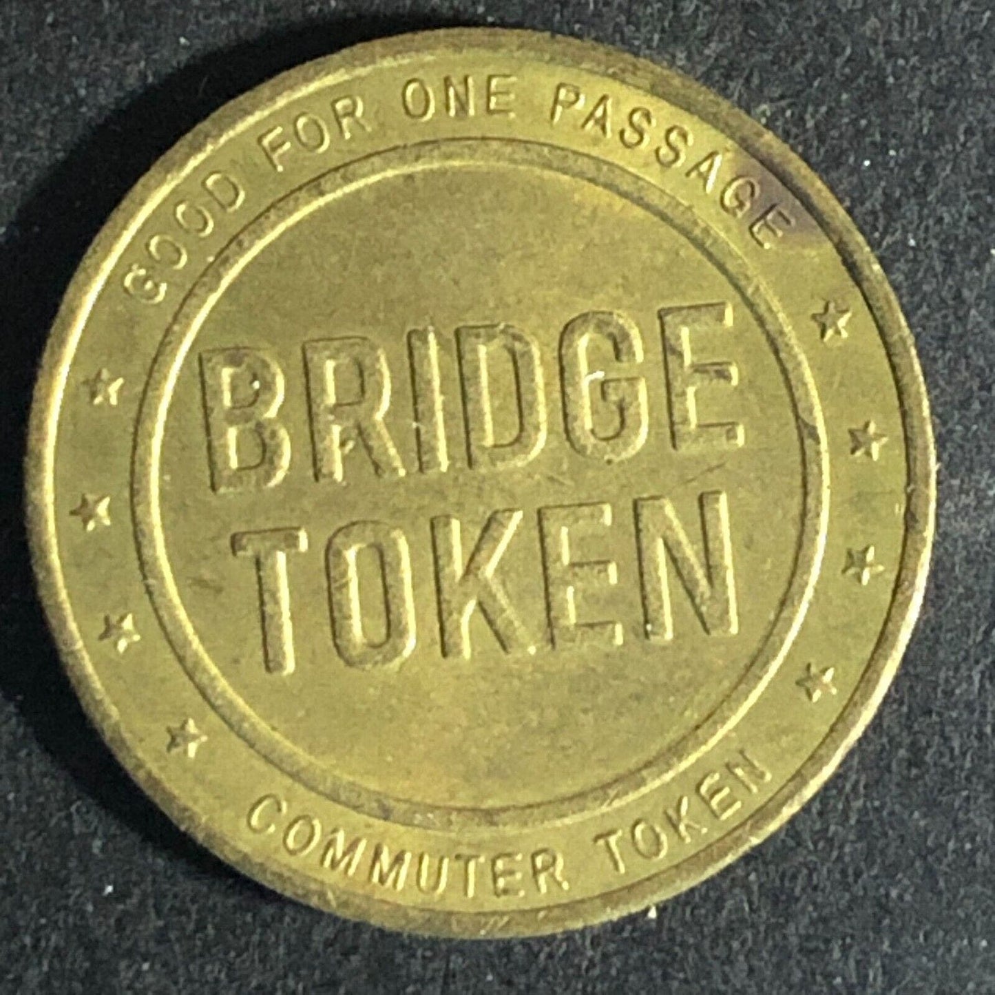 Delaware Joint Toll Bridge (PA. & NJ. ) Brass G/F One Passage Token 20mm