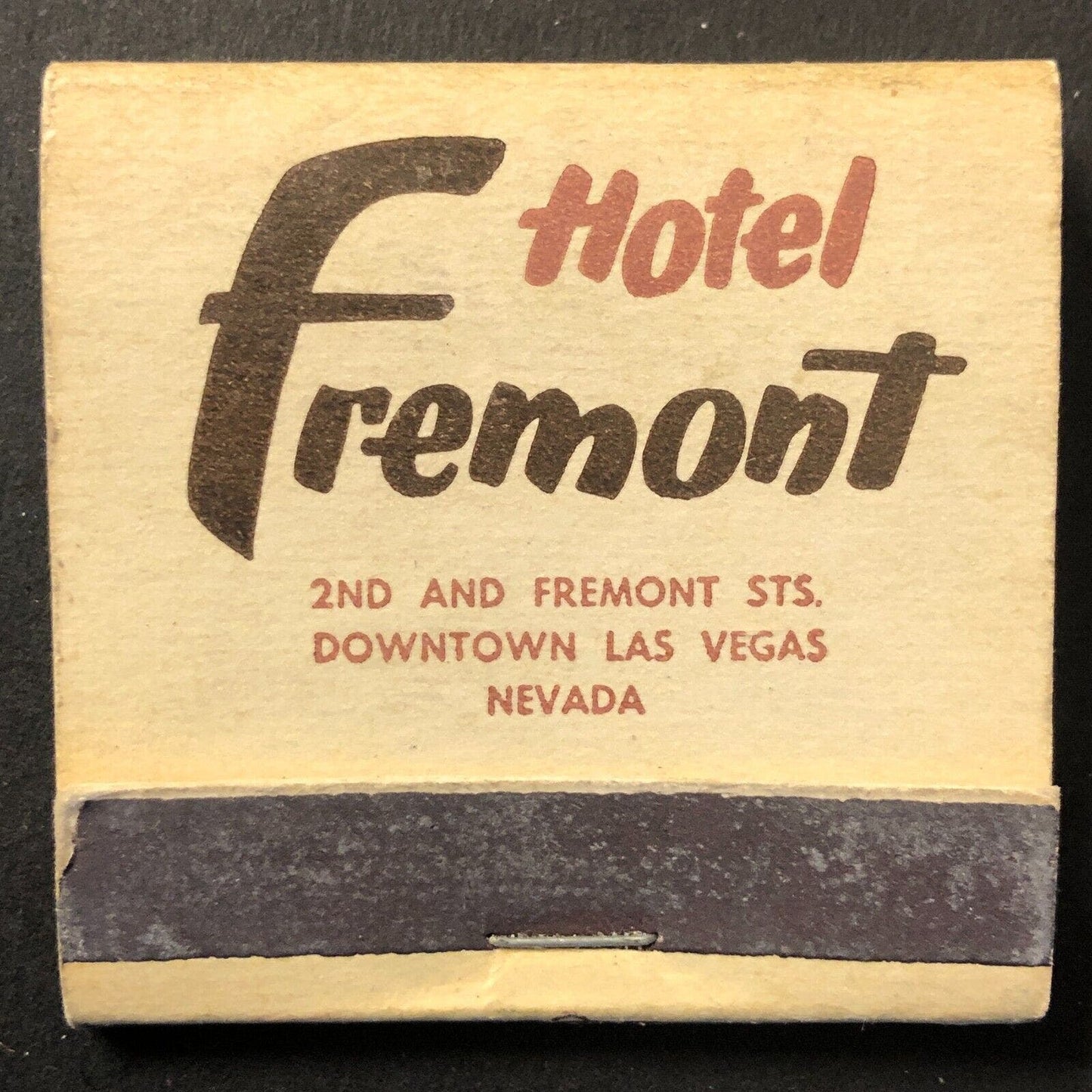 Hotel Fremont Las Vegas Casino Full Matchbook Printed Stick 1960's VGC Scarce