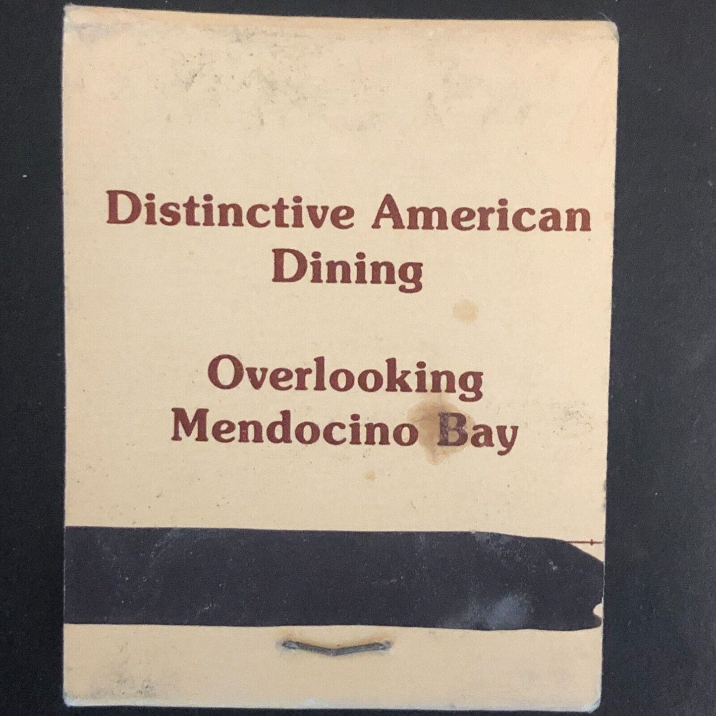 Brannon's Bay View Restaurant Mendocino, CA Full Matchbook c1975-85