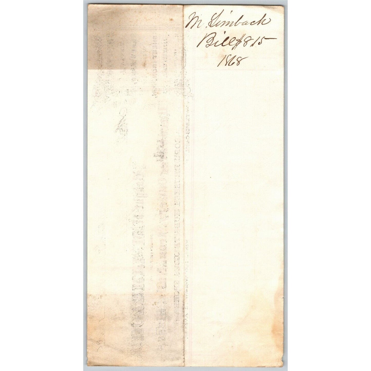 Detroit Letterhead M. Limbach Hardware Cutlery Iron Nails Glass Sheet Zinc 1869