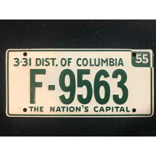 1953-54 Gen. Mills Wheaties Tin Mini Bicycle License Plate District of Columbia