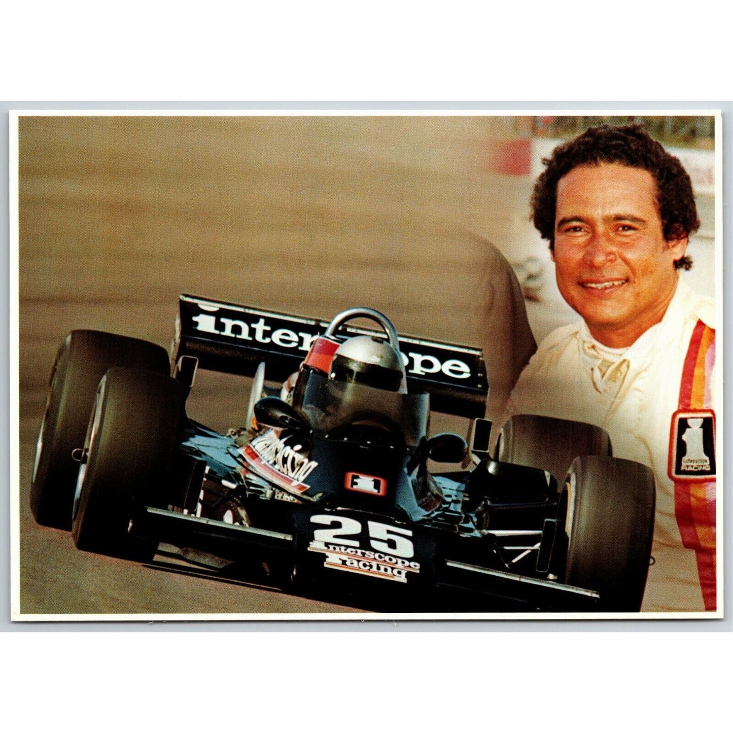 Vintage Oversized Indy 500 Postcard c1978 "Danny Ongais" 5" x 7"