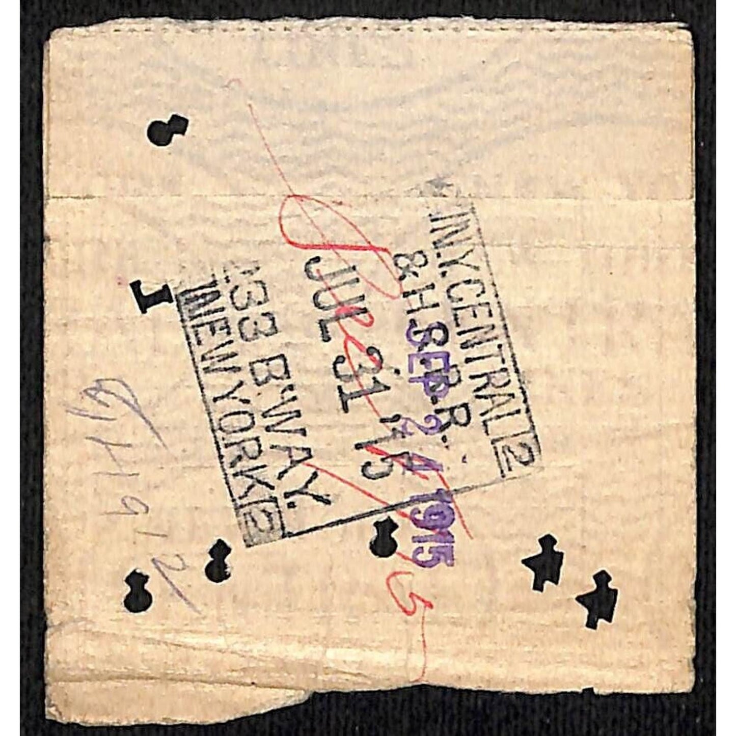 New York Central Railroad 1915 Ticket St. Paul to Chicago #922 Special Excursion
