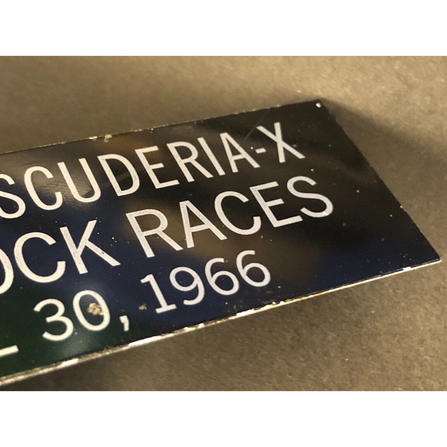LISCA Scuderia-X 1966 Lime Rock Races Plastic Dash Wall Plaque April 30
