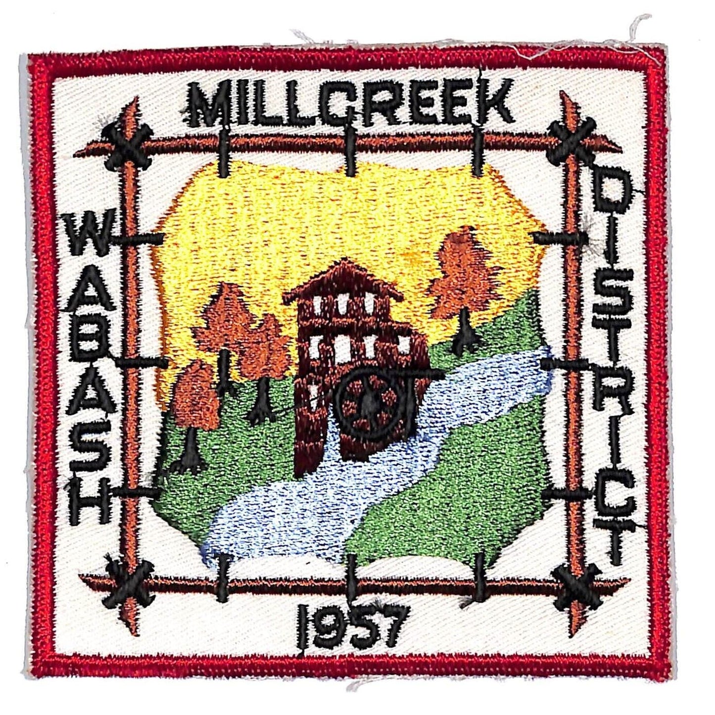 BSA Patch Wabash District Millcreek 1957 Boy Scouts Piankeshaw Scarce