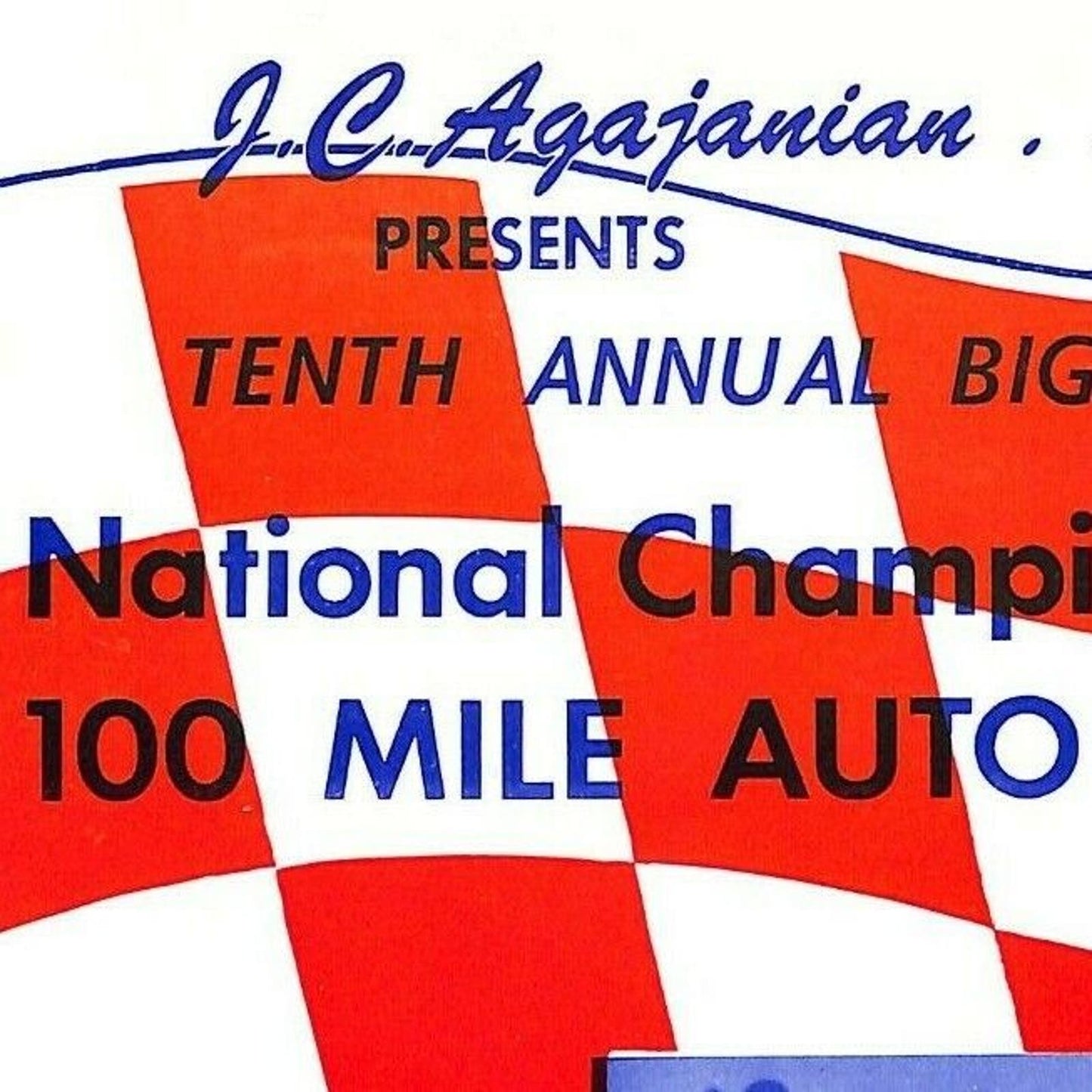 Scarce 10/30 1960 Sacramento State Fair USAC Racing Program Big Car 100 Mile
