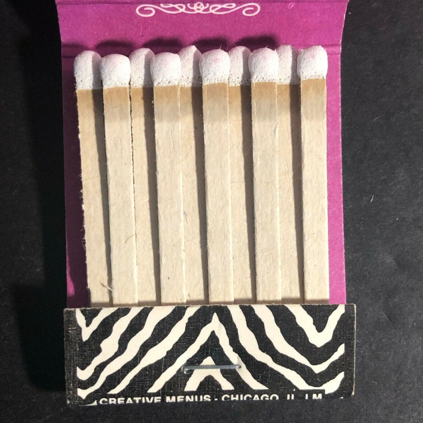 Richard's Lilac Lodge Hillside, IL Matchbook Zebra - c1960's-74