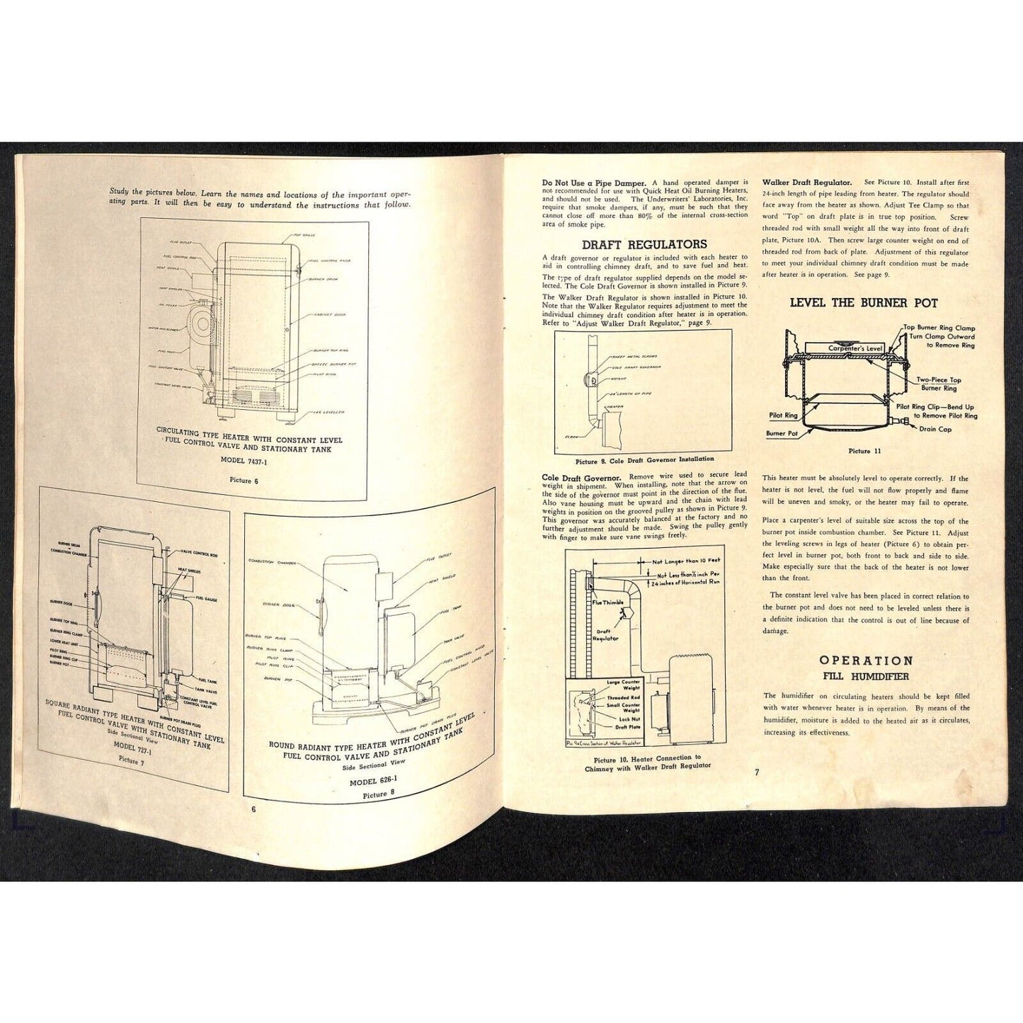 American Stove Co. Quick Heat Instructions 13pp w/ Envelope c1957 Scarce