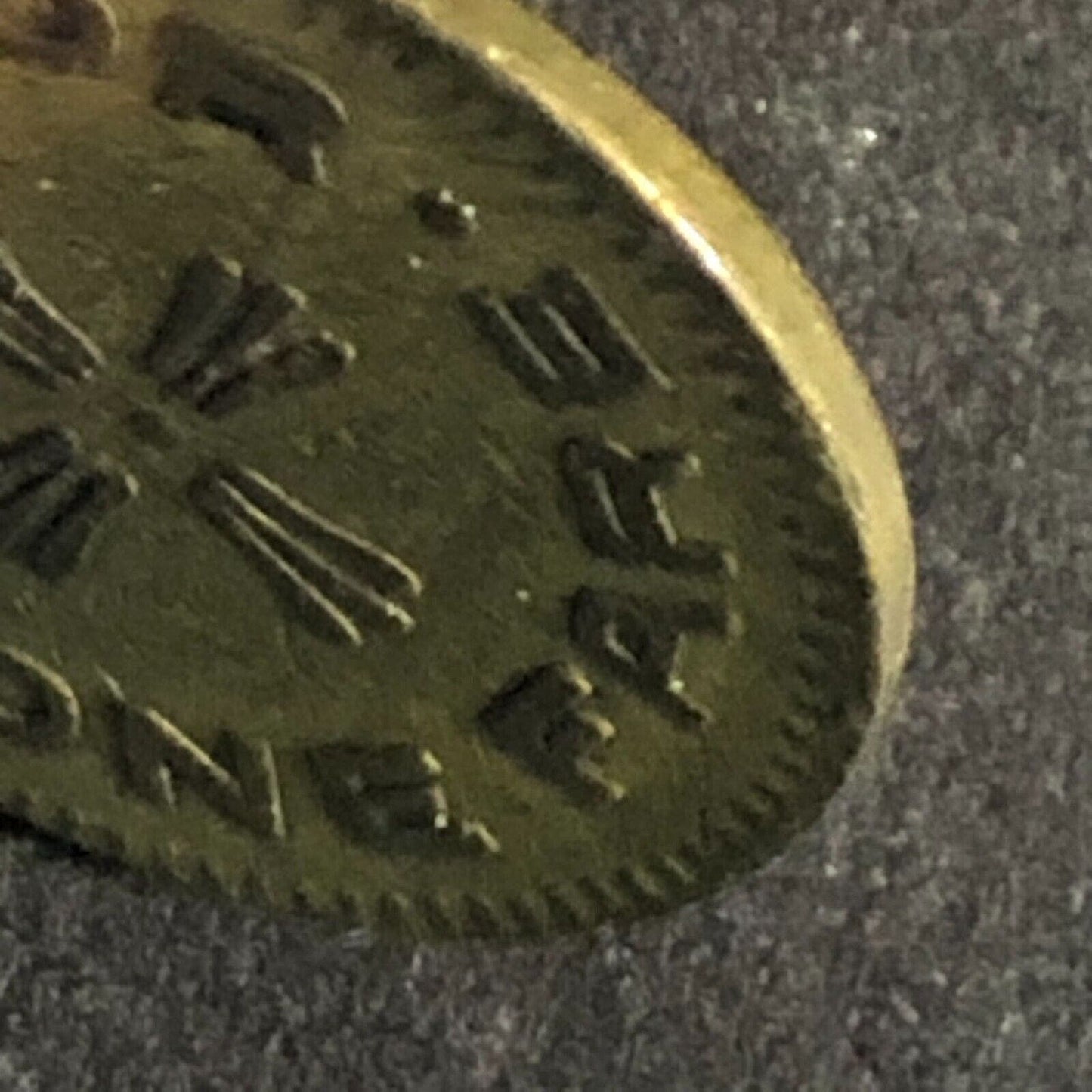 Bamford Bros. Motor Coach Munhall, PA Brass G/F One Fare Token 19.1mm