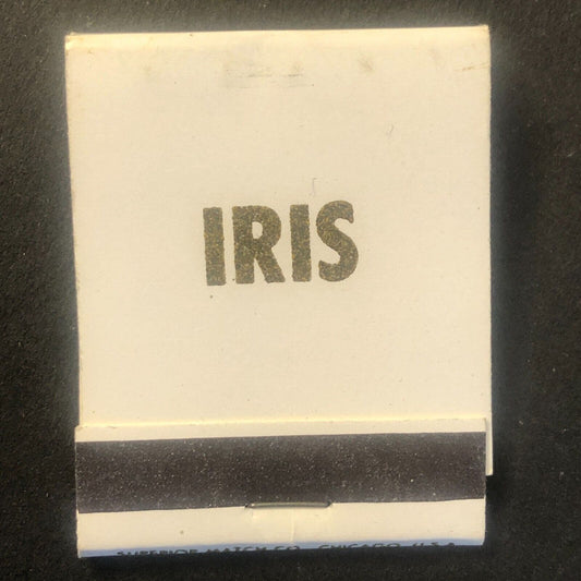 Iris Restaurant Lounge Mt. Pleasant, IA Vintage Full Matchbook c1960's-73