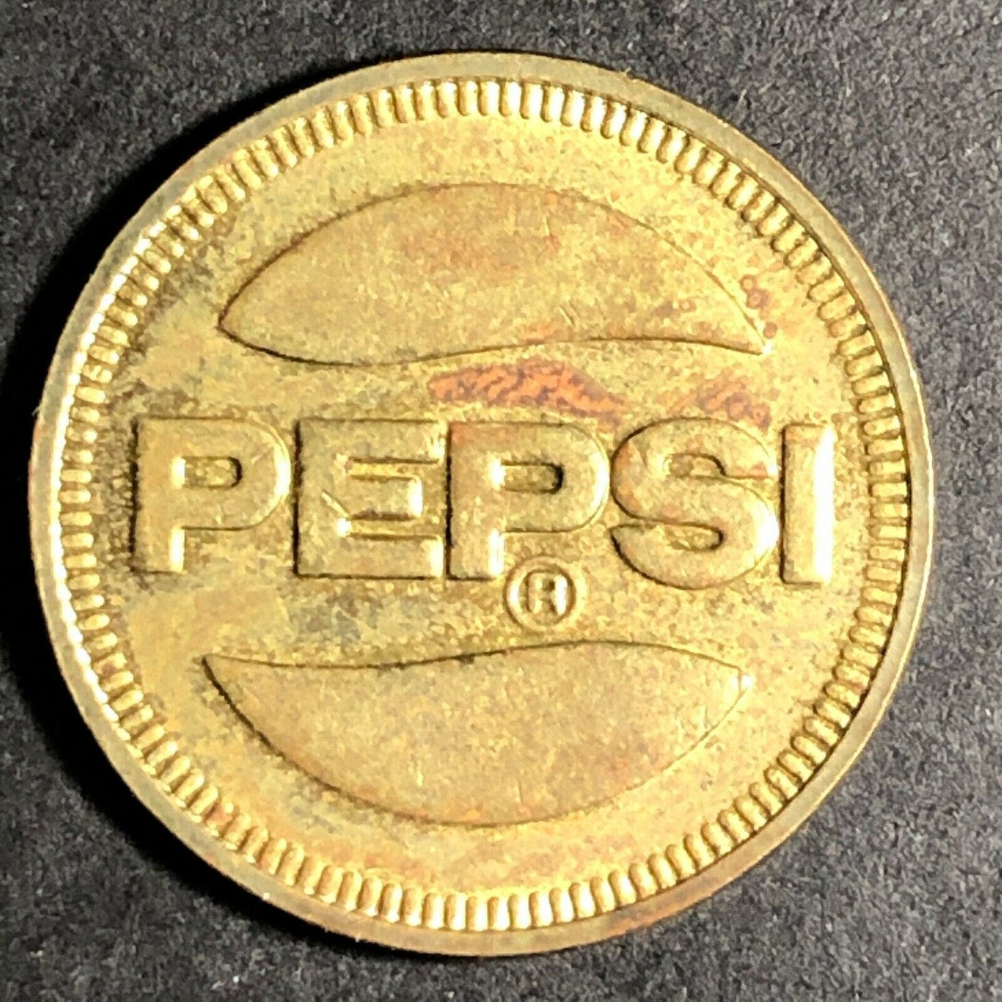 22.8mm Vintage Pepsi Camelot Park Brass Token - Modesto, CA