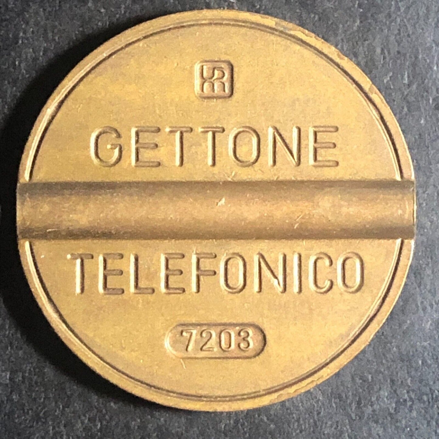 Gettone Telefonico Italian Slotted Telephone Token - 24.5mm