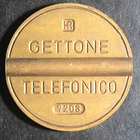 Gettone Telefonico Italian Slotted Telephone Token - 24.5mm
