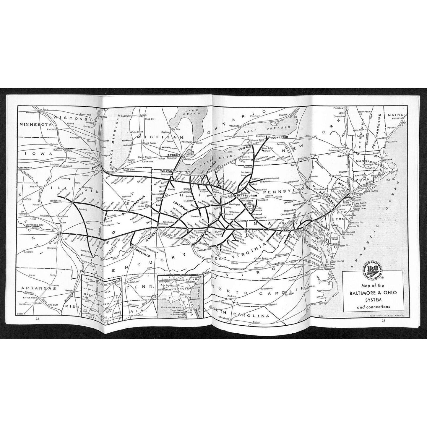 Baltimore & Ohio Railroad 1956 System Time Tables 42pp