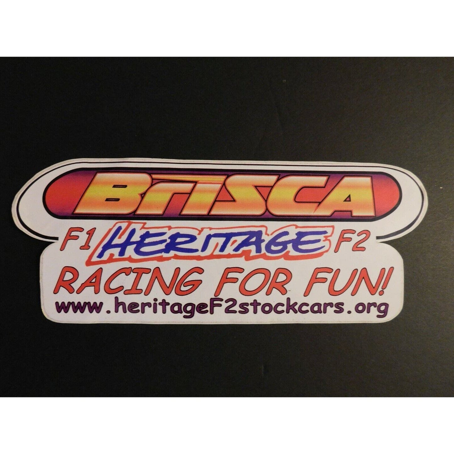 Brisca F1 F2 Heritage Racing Sticker Decal 3 3/4" x 9 3/4" Die Cut