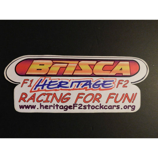 Brisca F1 F2 Heritage Racing Sticker Decal 3 3/4" x 9 3/4" Die Cut
