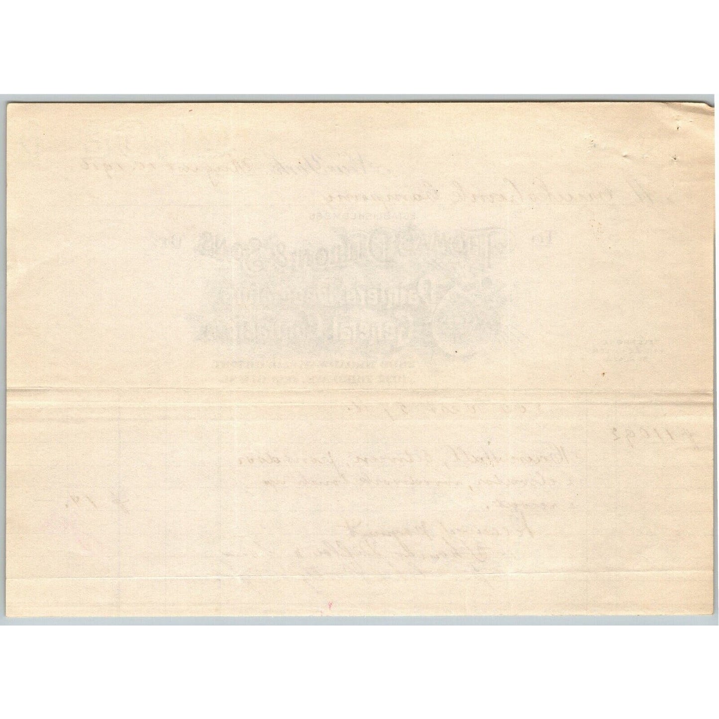 1916 "Thomas Dillon & Sons" Painters Decorators Billhead Letterhead 3rd Ave NYC