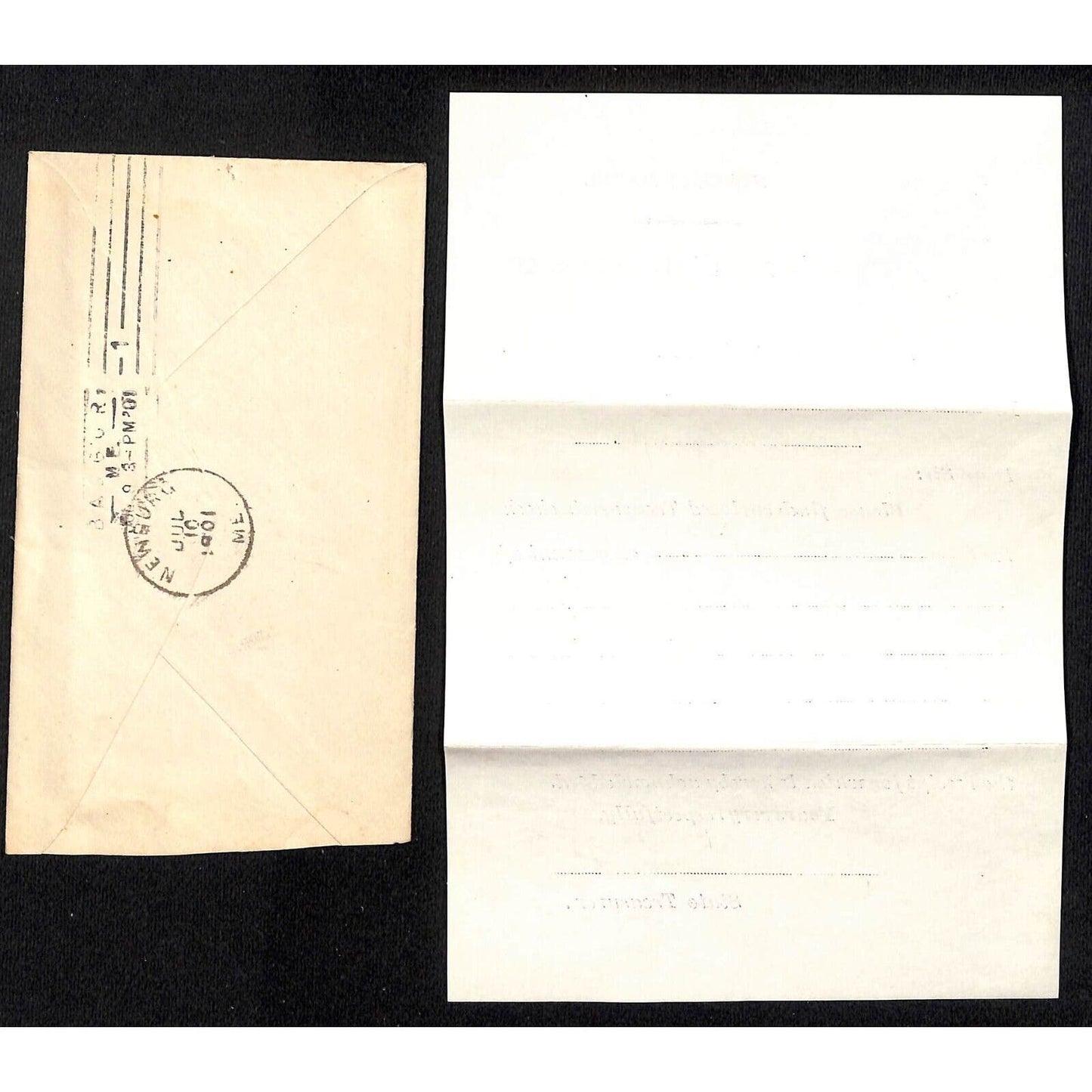 Newburgh, ME Amos W. Knowlton* 1901 State of Maine Treasurer Check Receipt VGC