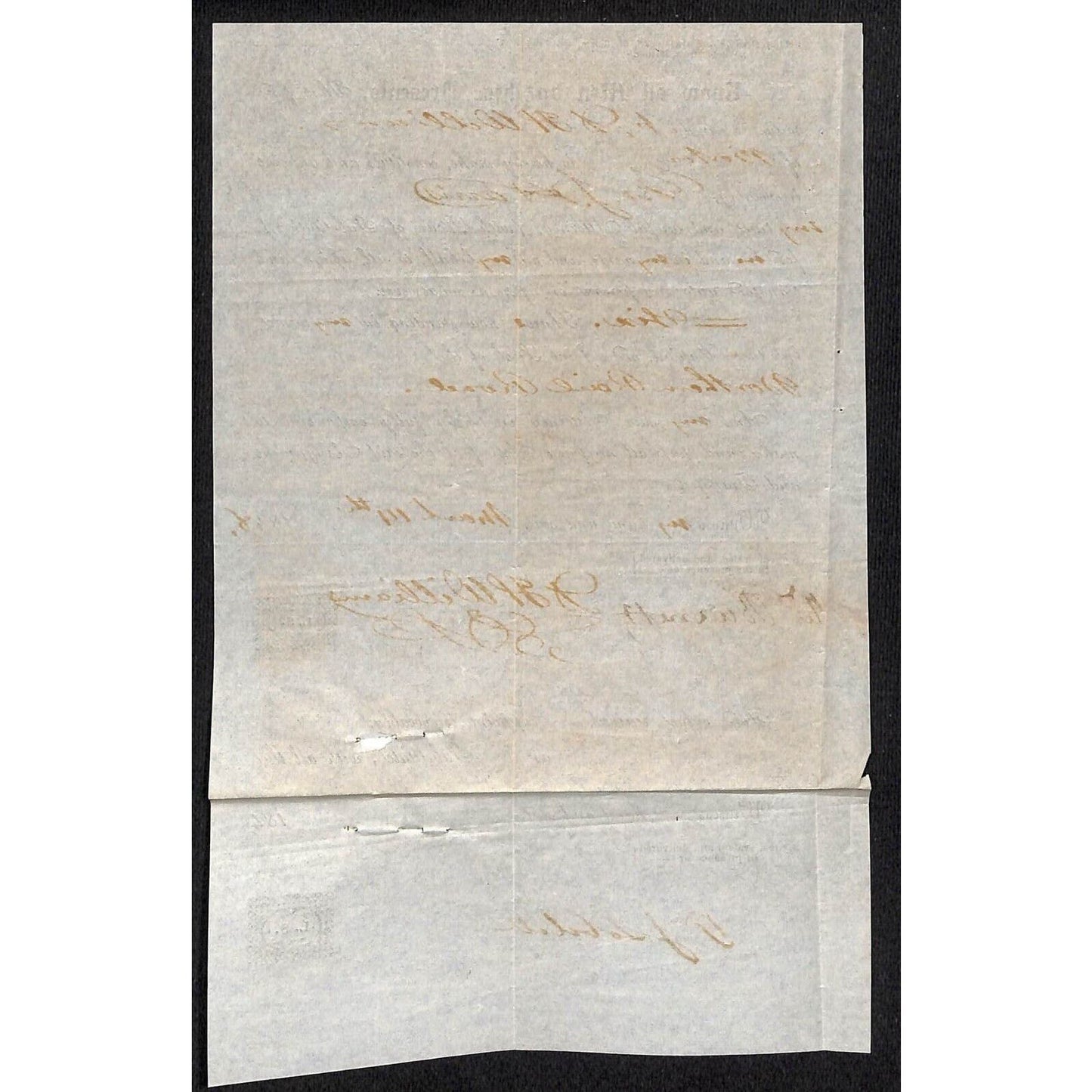 1846 Power of Attorney Document re: Northern Railroad Stock H.P. Williams