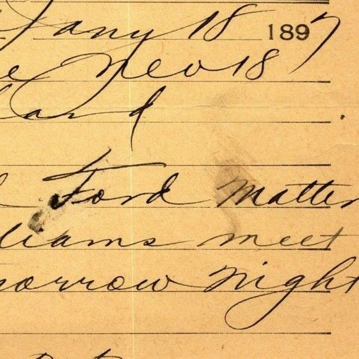 Scarce Vintage 1897 Western Union Telegraph "Have Arraigned Ford Matter.."