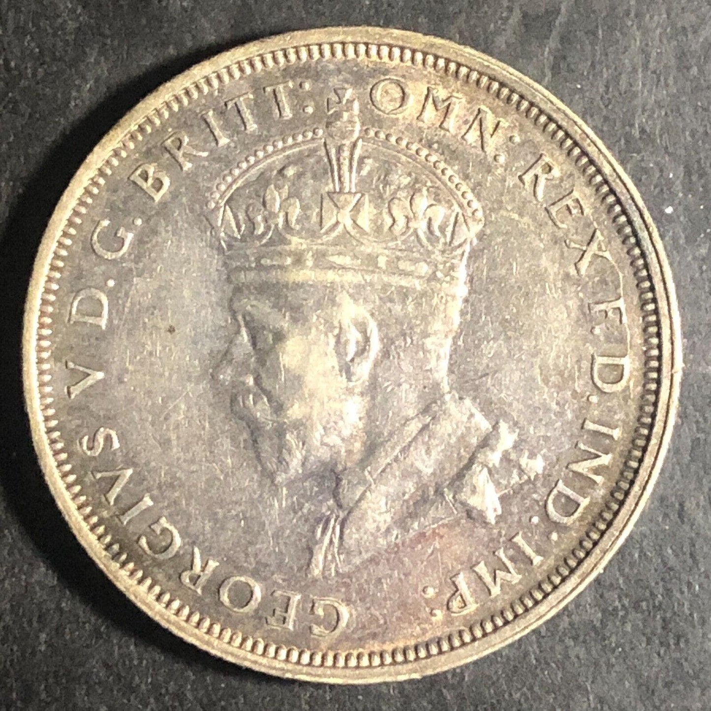 Australian One Florin 1927 King George V Silver Coin Parliament 28.5mm Ungraded