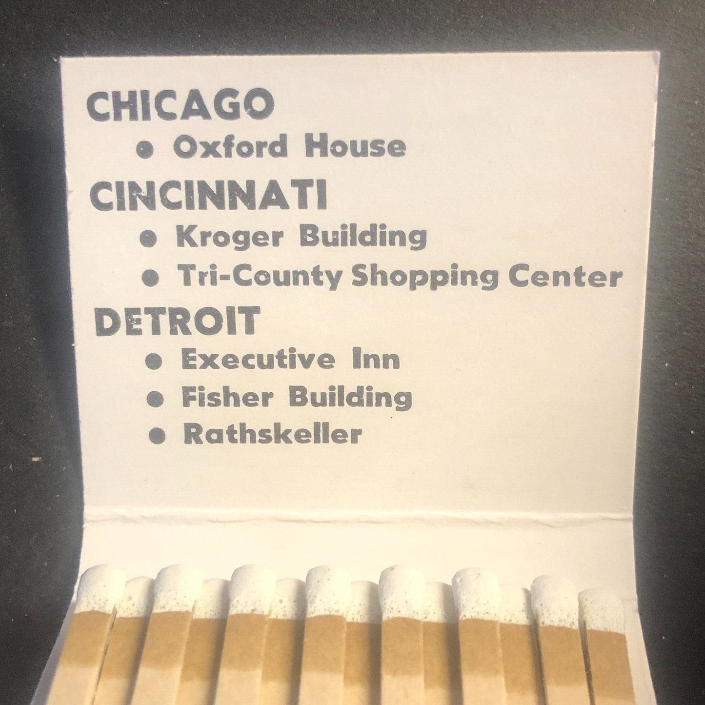 Monte's Restaurants Chicago Vintage Full Matchbook c1960's-73 Scarce