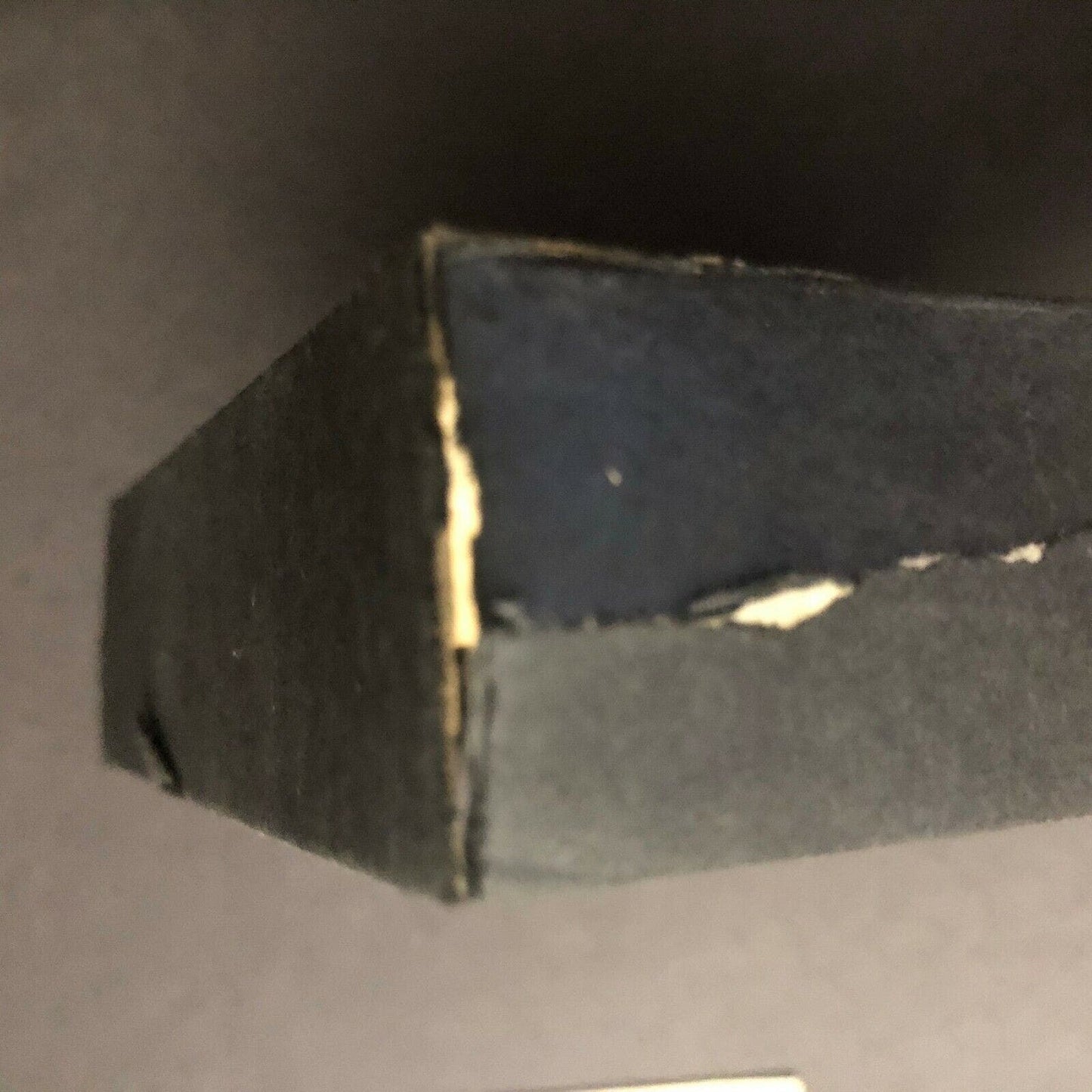 Vintage Empty Black Diamond Banjo String Box Faux Alligator? Texture + Gilt Text