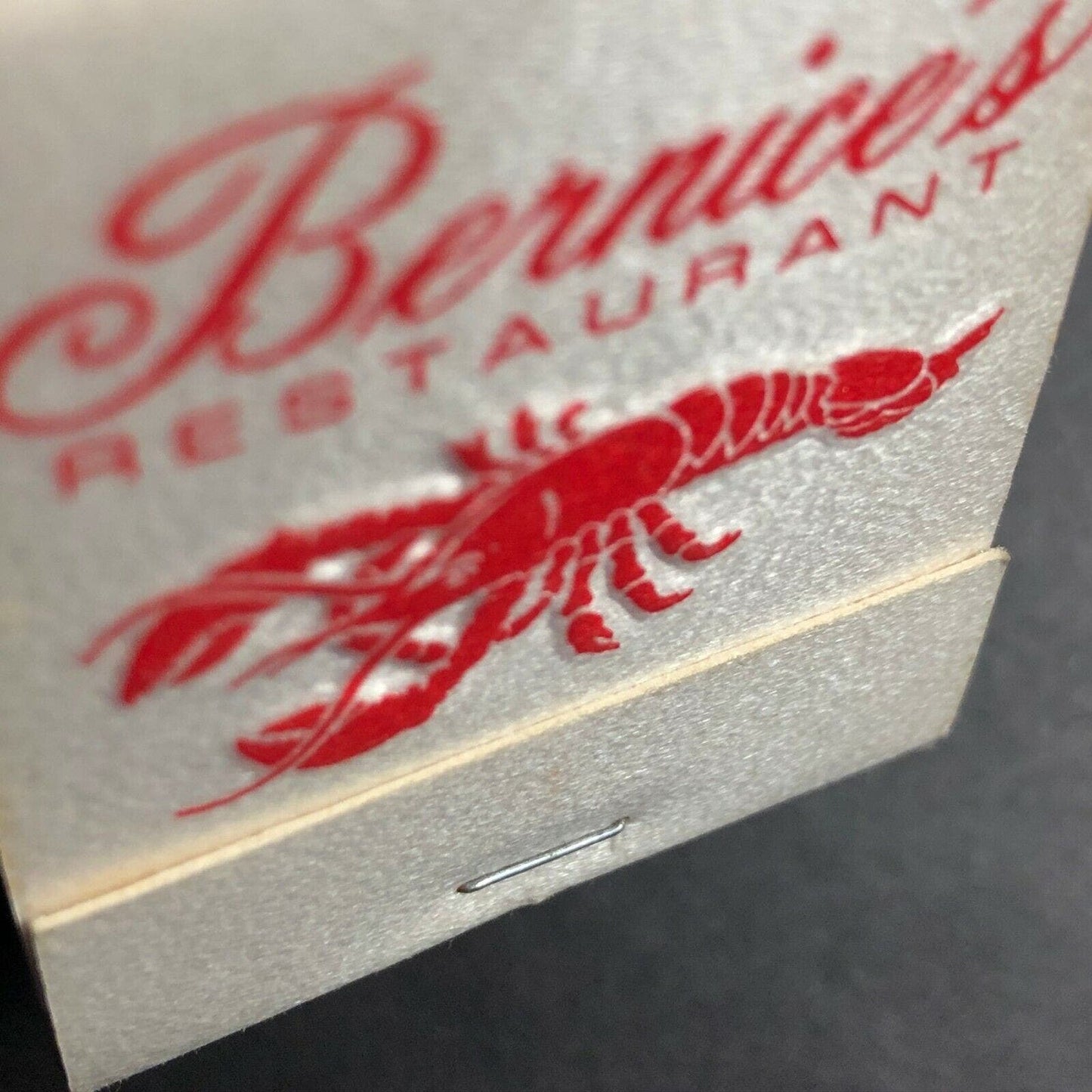 1970's-80's Full Matchbook - "Bernice's Restaurant" Lobster Guilford, CT