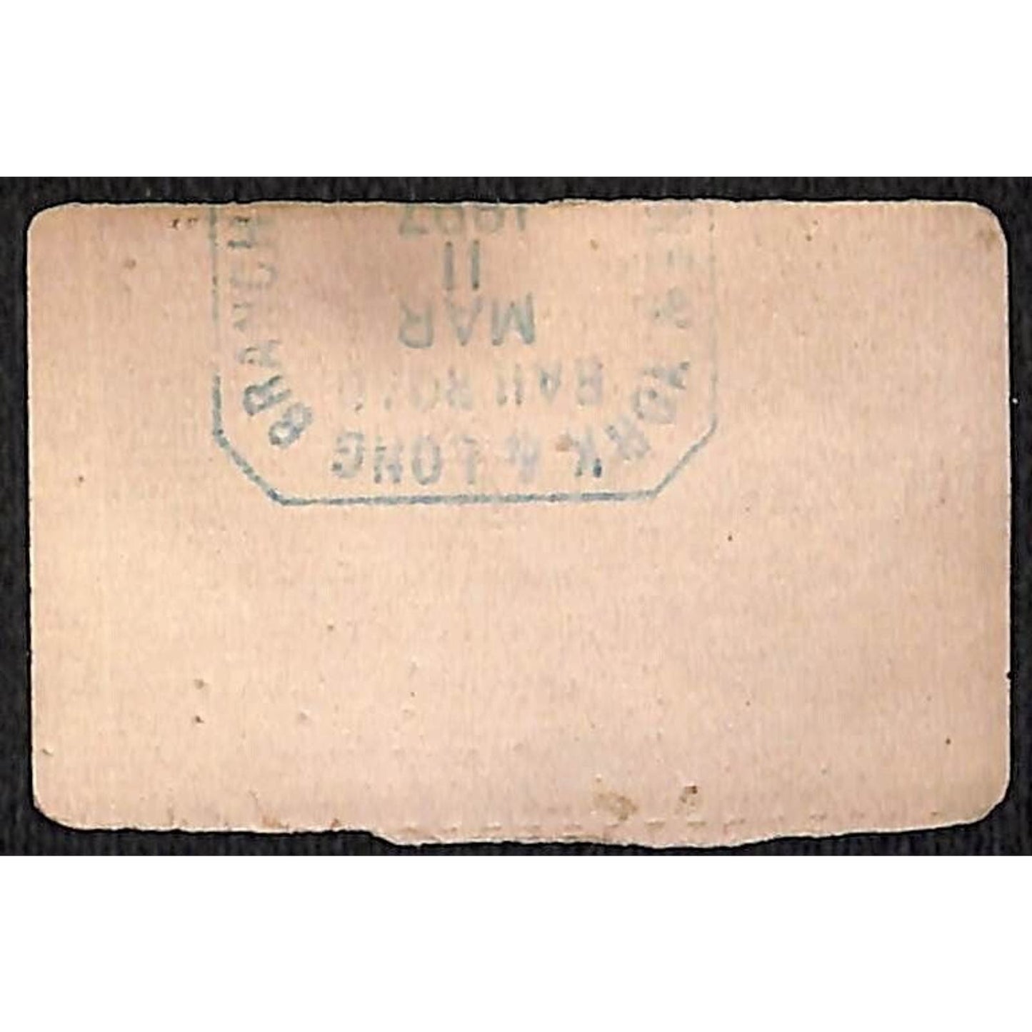 New York & Long Branch Railroad 1897 Local Partial Ticket Stub