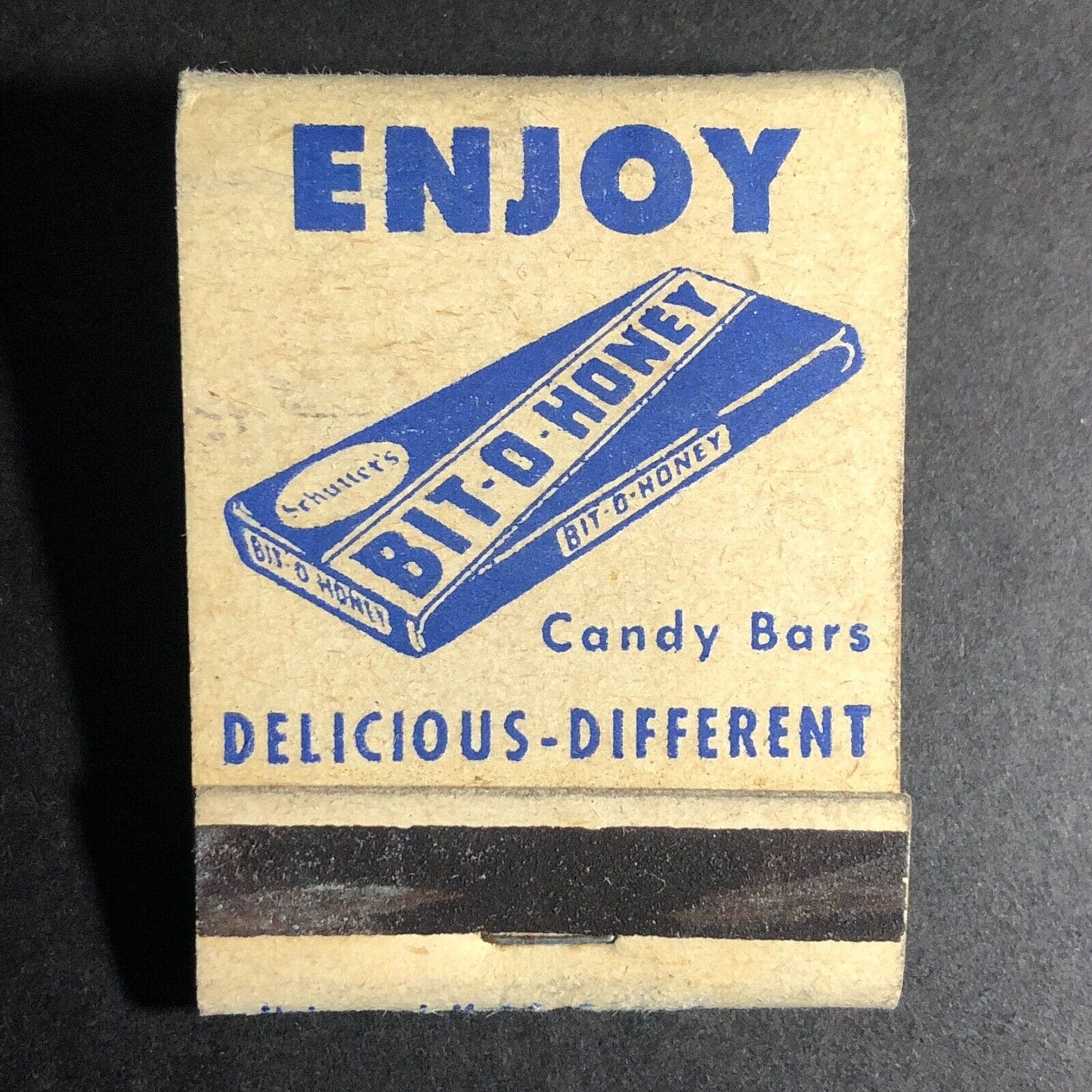 Bit-O-Honey (Debuted 1924) Candy Bars Mostly Full (-5) Matchbook c1950's