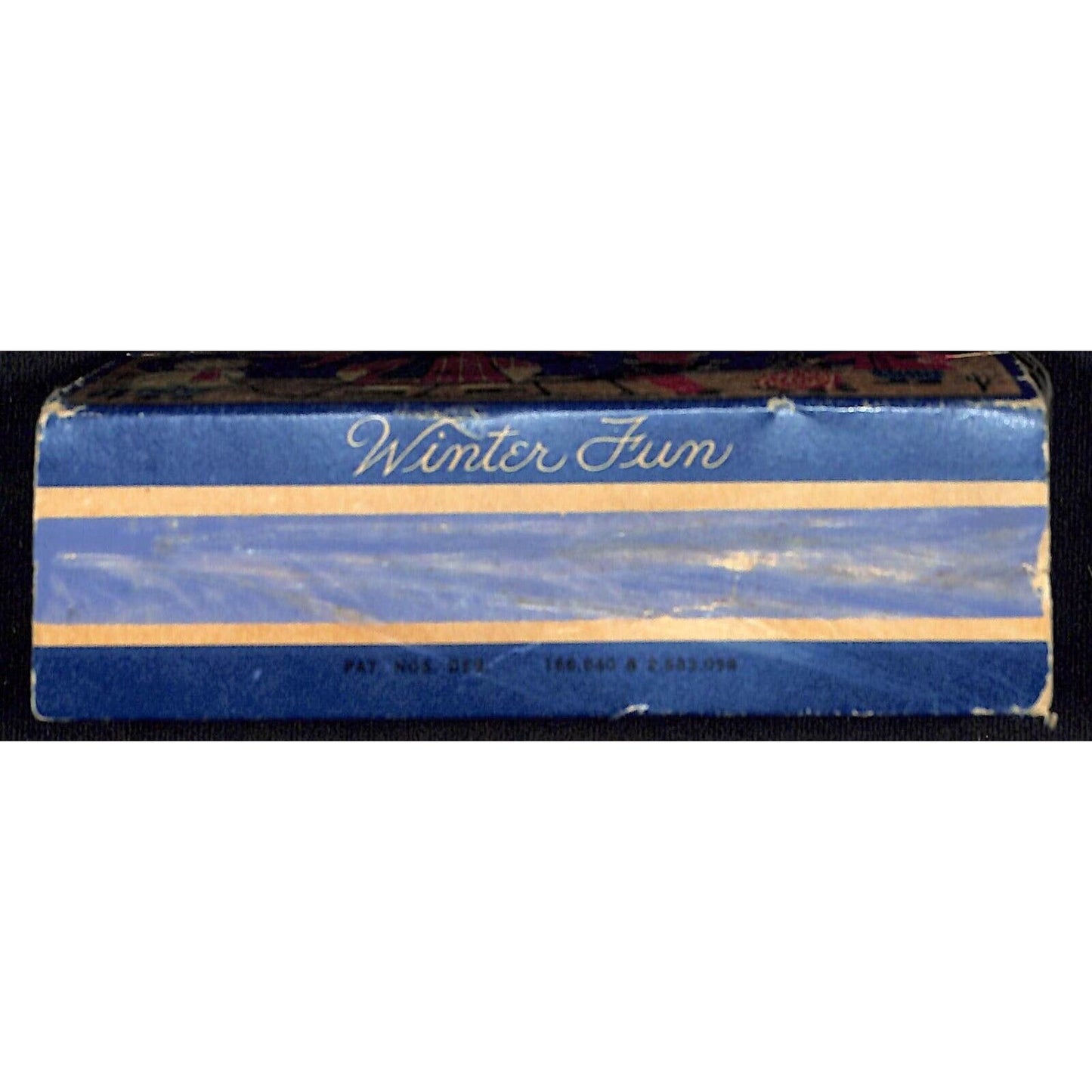 Ohio Blue Tip Matches 1955 Lg. "Winter Fun" Matchbox Matchbook Pond Ice Skating