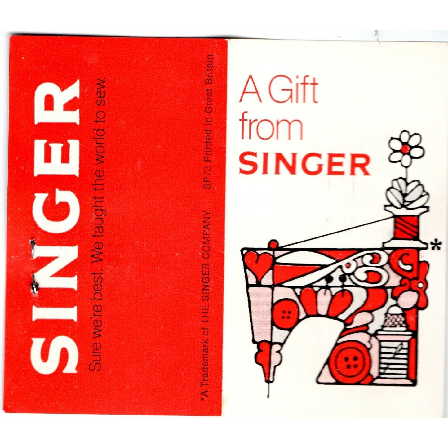 c1973 Vintage Small Singer Sewing Needle Booklet