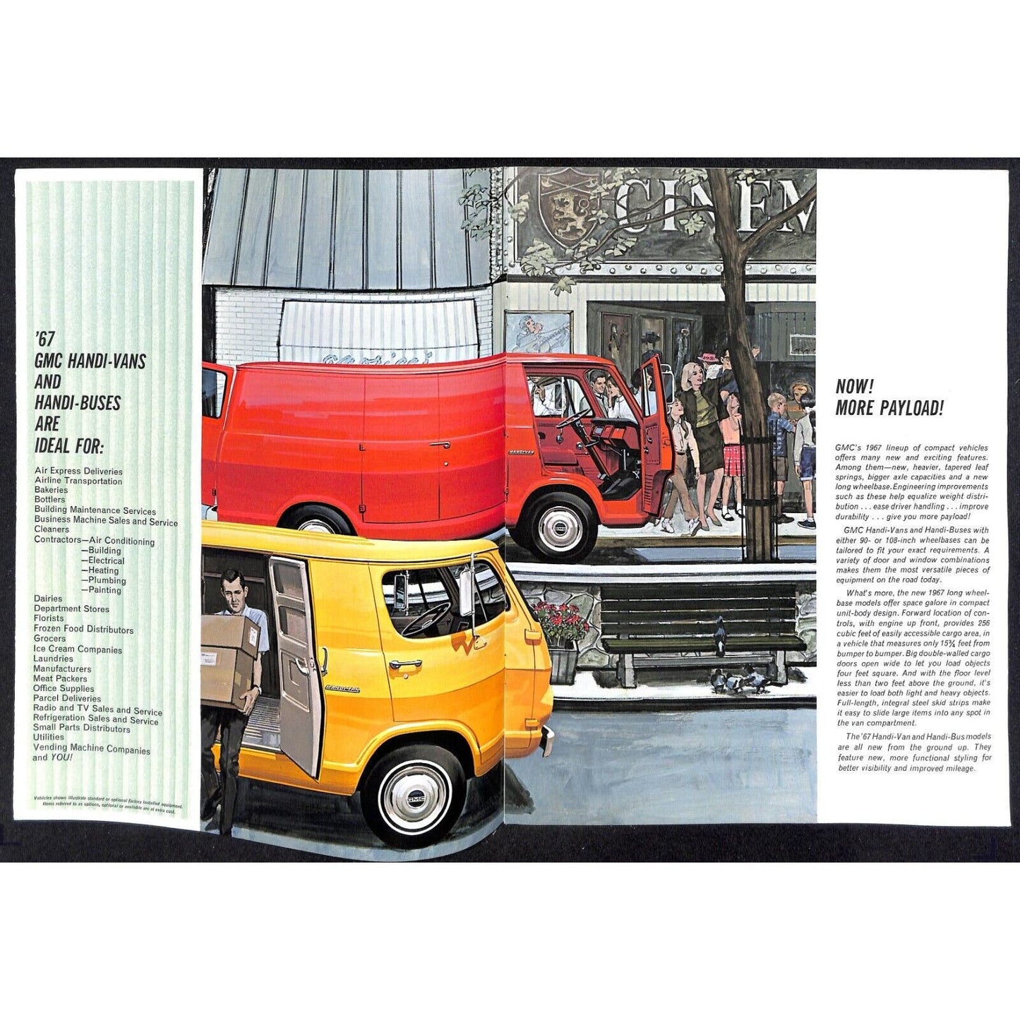 c1967 GMC Trucks Handi-Van Handi-Bus Brochure w/ Specs 12pp VGC Scarce