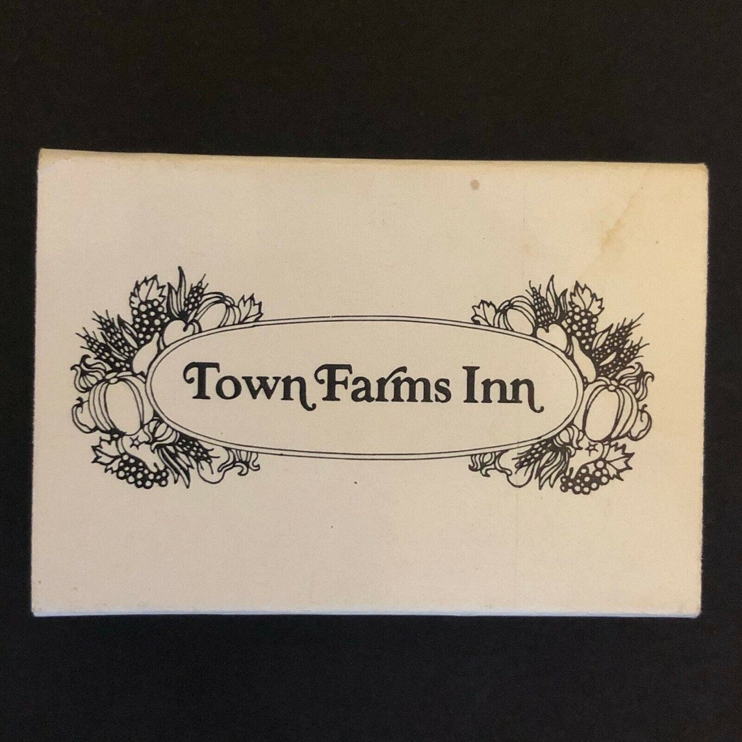 c1980-90 's Vintage Wooden Matchbox Matchbook "Town Farms Inn" Middletown, CT