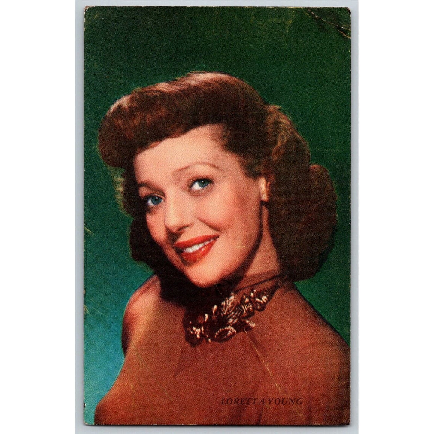 Loretta Young Vintage Postcard Ken Prag Collection - VGC - Unposted