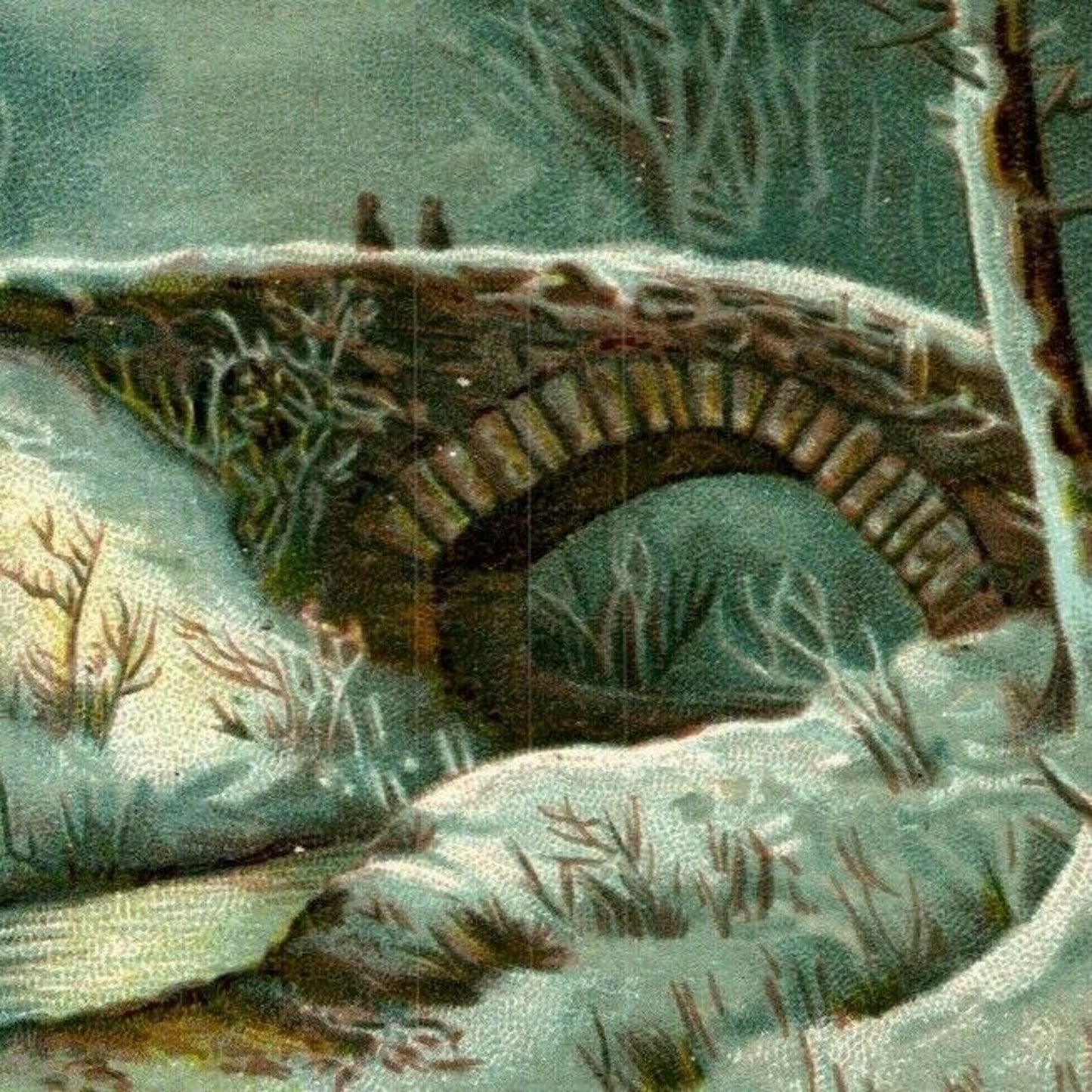 Victorian Trade Card I. V. Marston Boots (Washington St Boston) Stone Bridge