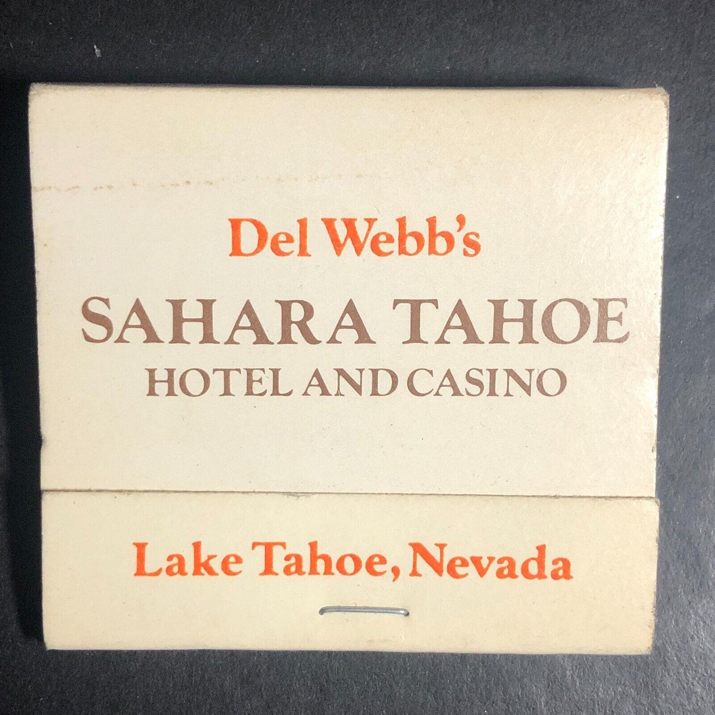 Del Webb's Sahara Tahoe Hotel Casino Full Matchbook c1975-85