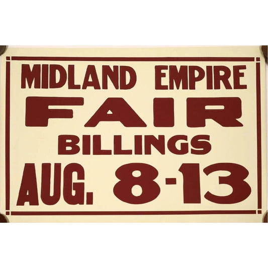 Lg. Vintage Poster - Midland Empire Fair Billings Aug 8-13 (1949) on HD Canvass