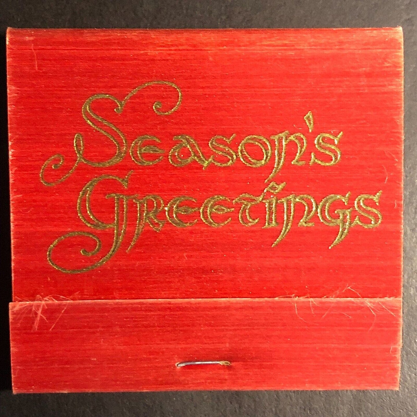 Black Angus Restaurant Springfield, IL "Season's Greetings" Matchbook c1974-84